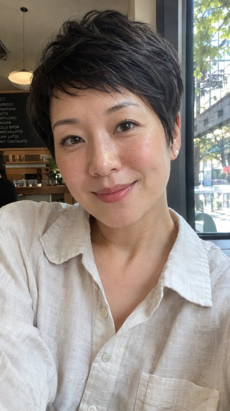 AI demo model 7, selfie